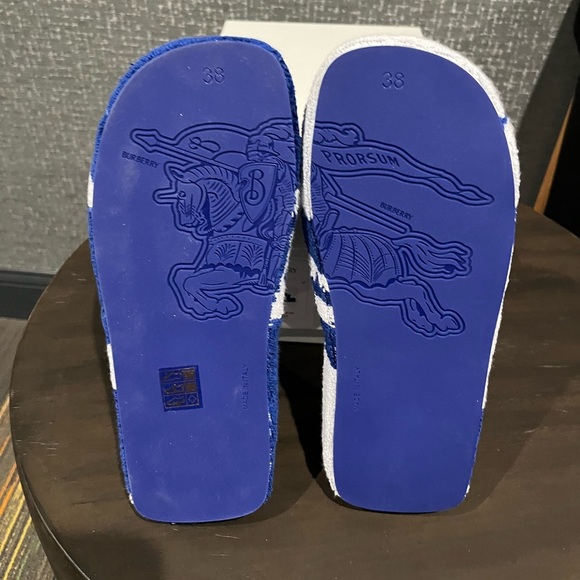 NIB Burberry Prorsum Snug cotton towelling Terry slippers slides 38 - Picture 9 of 11